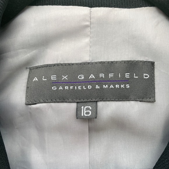 Alex Garfield Marks Blazer Jacket Black Size 16 Career Business Office - Picture 3 of 8